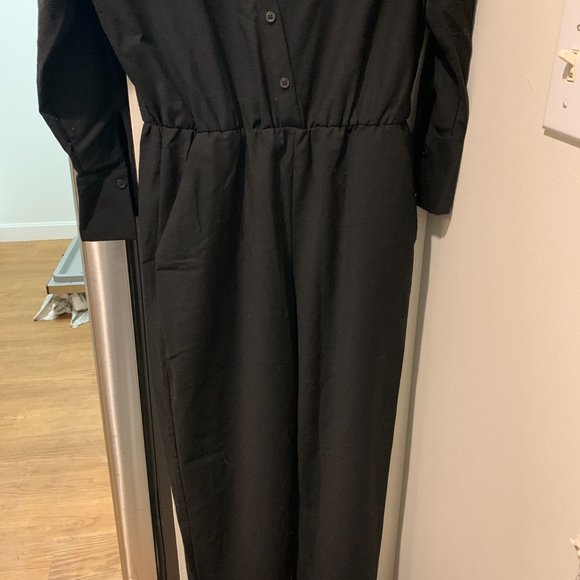 Maje 210 Black Jumpsuit Rompers Cold Shoulder - Picture 4 of 6